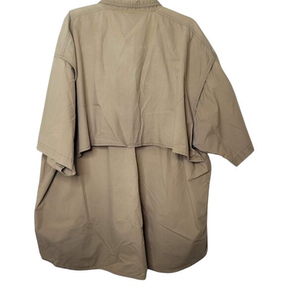 Men's Vintage Cabela's Khaki Fishing Hunting Button Up 4XL - Picture 2 of 4
